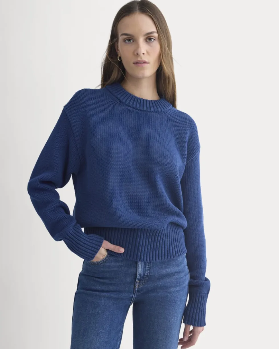 Oversized Cocoon Crew in Elevated Cotton