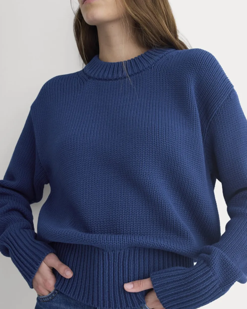 Oversized Cocoon Crew in Elevated Cotton
