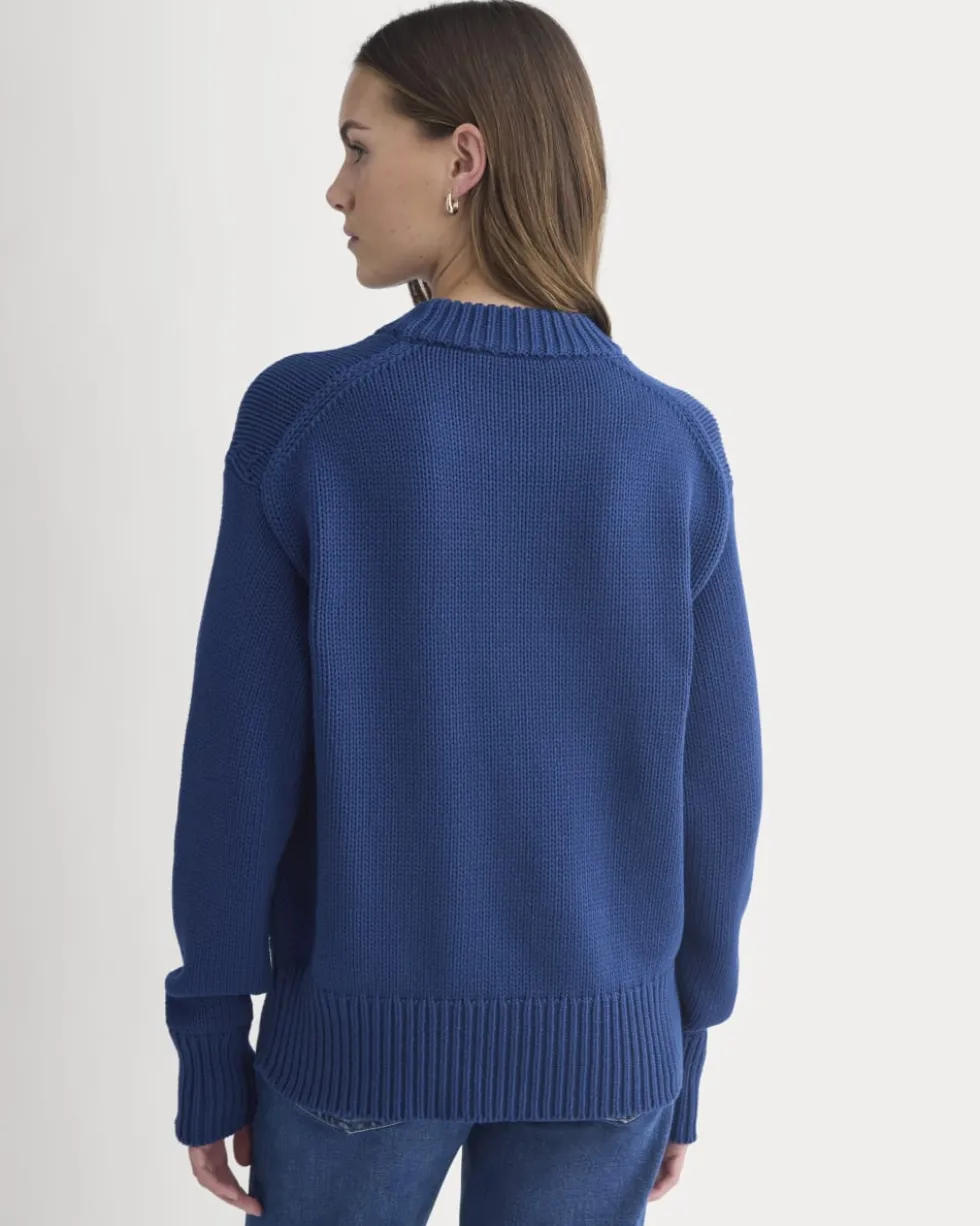 Oversized Cocoon Crew in Elevated Cotton