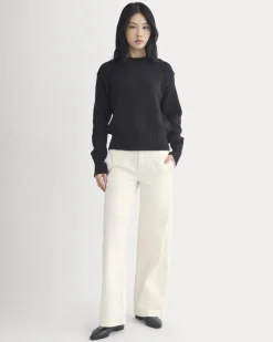 Oversized Cocoon Crew in Elevated Cotton