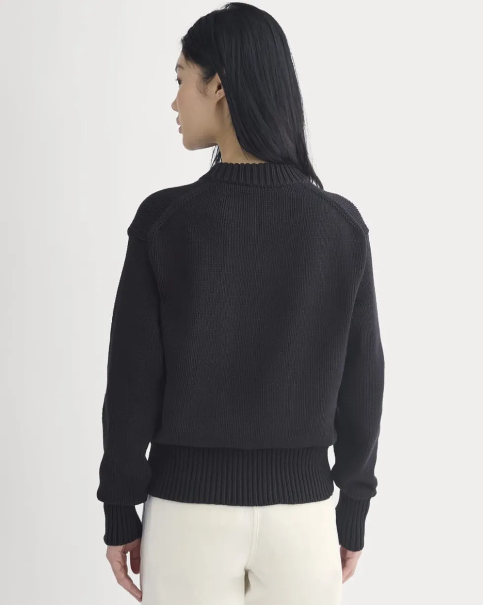 Oversized Cocoon Crew in Elevated Cotton