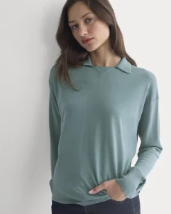 Oversized Polo in Ultrafine Merino