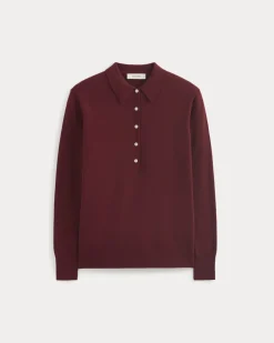 Oversized Polo Sweater in Cotton Merino