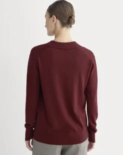 Oversized Polo Sweater in Cotton Merino