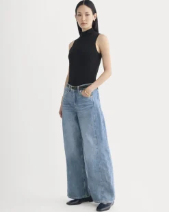 Paneled Ultra Wide-Leg Jean