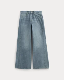 Paneled Ultra Wide-Leg Jean