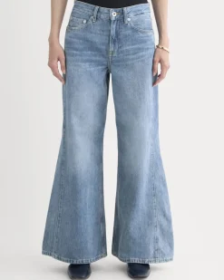 Paneled Ultra Wide-Leg Jean