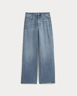 Paneled Wide-Leg Jean