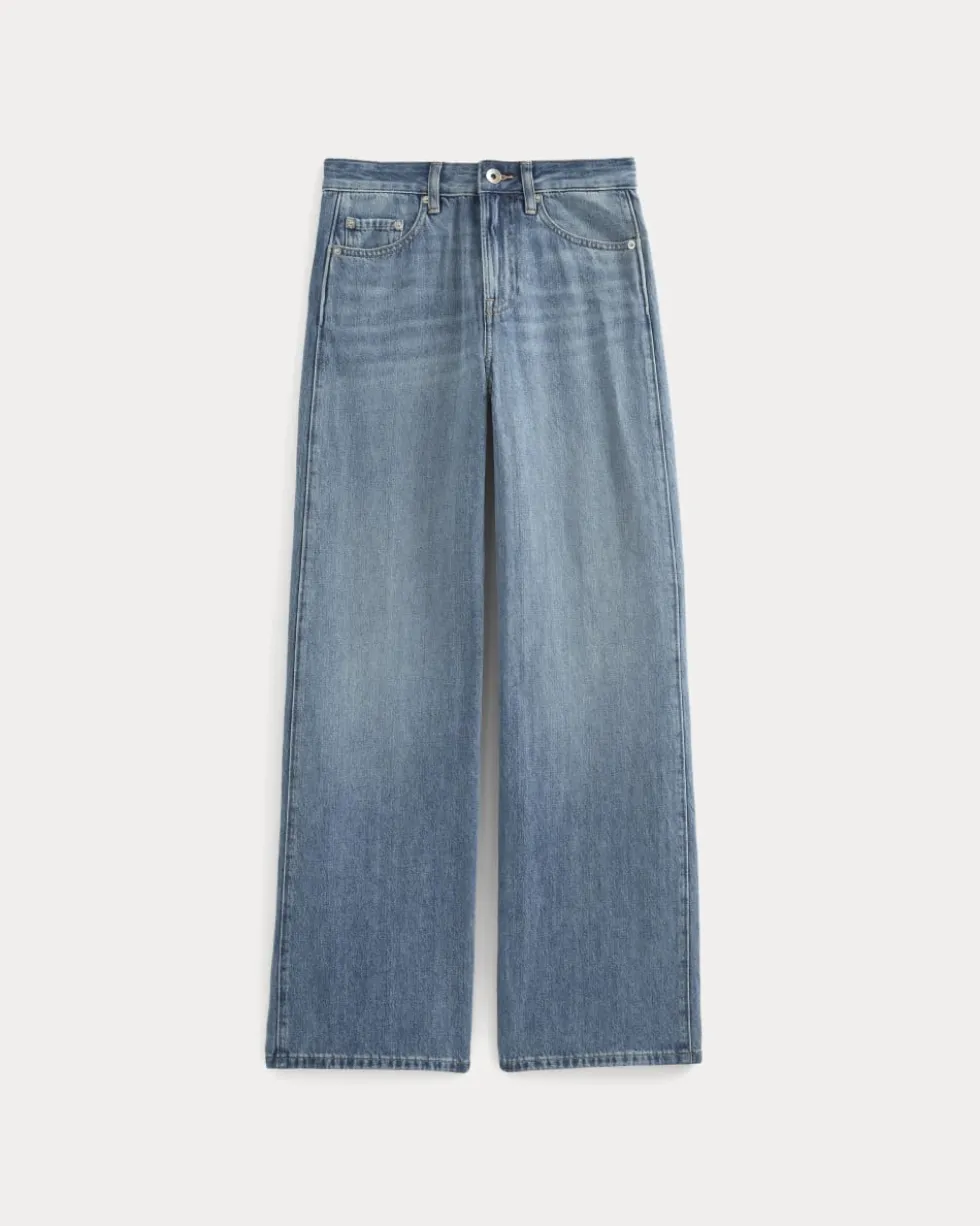 Paneled Wide-Leg Jean
