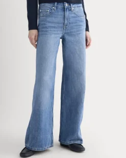 Paneled Wide-Leg Jean