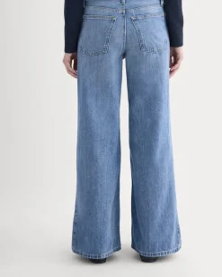 Paneled Wide-Leg Jean