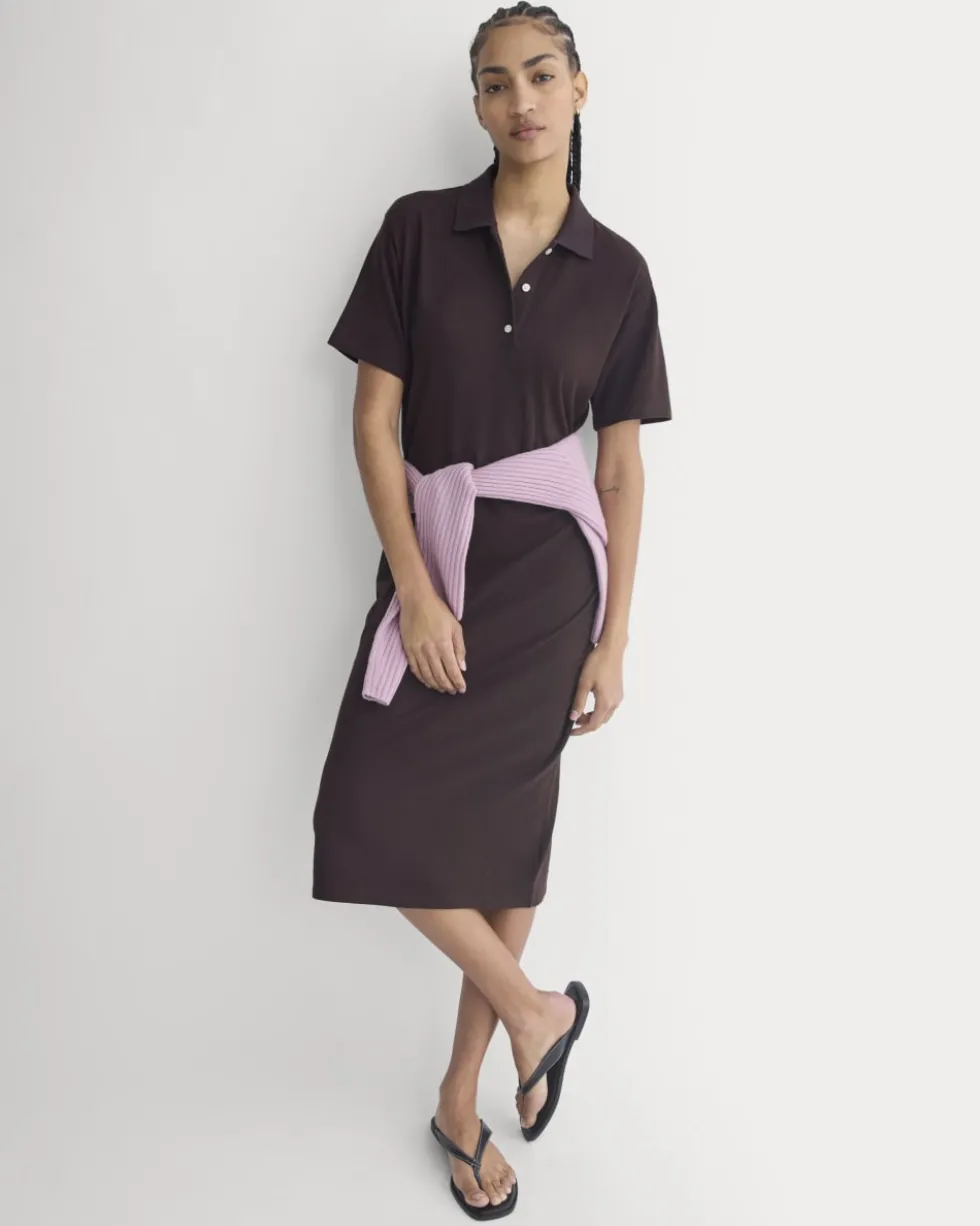 Pique Polo Short-Sleeve Dress
