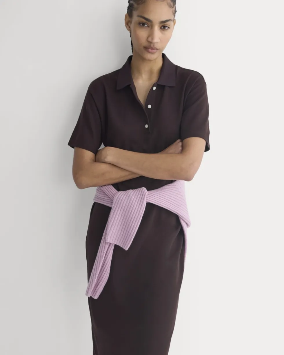 Pique Polo Short-Sleeve Dress