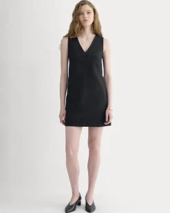 Ponte V-Neck Mini Dress