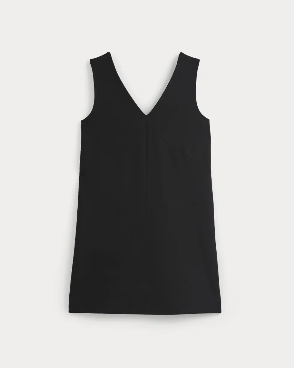 Ponte V-Neck Mini Dress