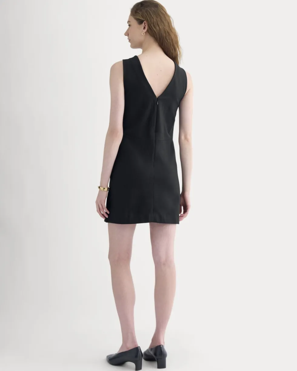 Ponte V-Neck Mini Dress