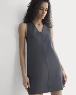 Ponte V-Neck Mini Dress