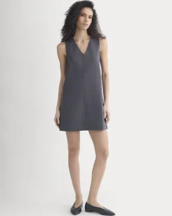 Ponte V-Neck Mini Dress