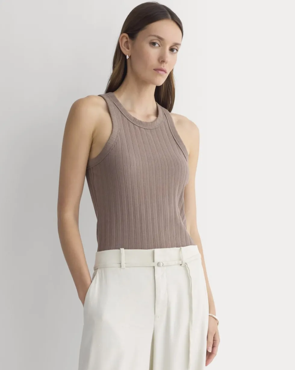 Racerback Tank in Pointelle