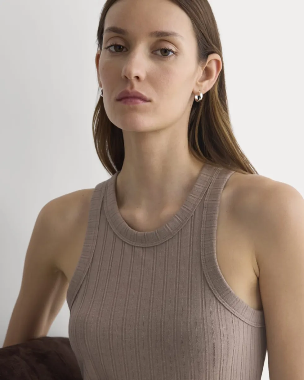 Racerback Tank in Pointelle