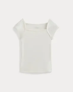 RetroSoft Cotton Square-Neck Tee