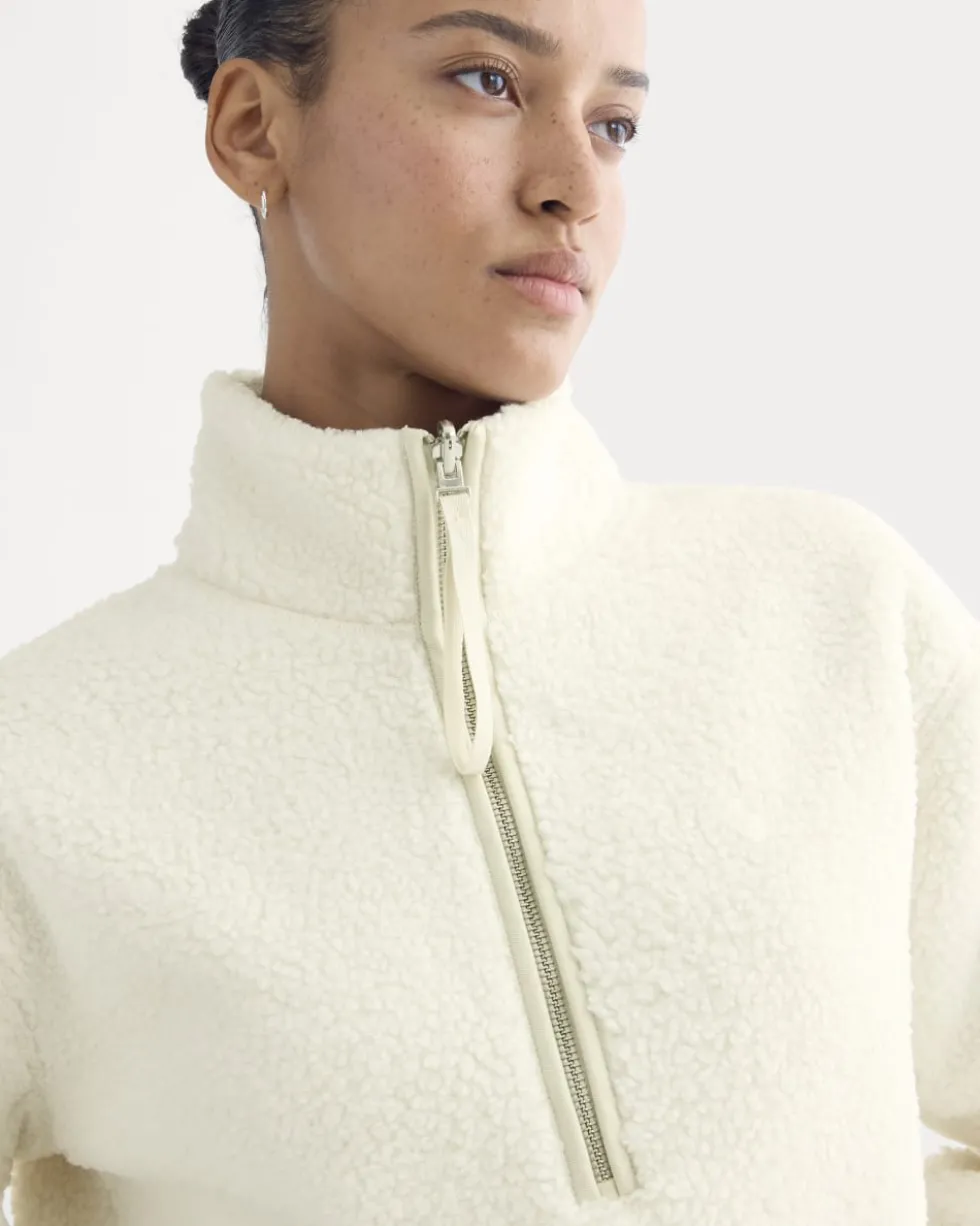 Reversible Teddy Half-Zip Pullover