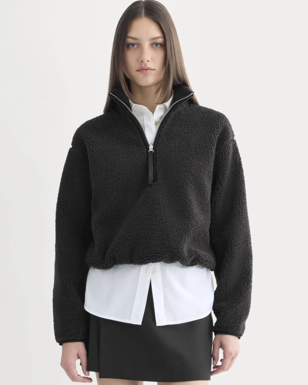 Reversible Teddy Half-Zip Pullover