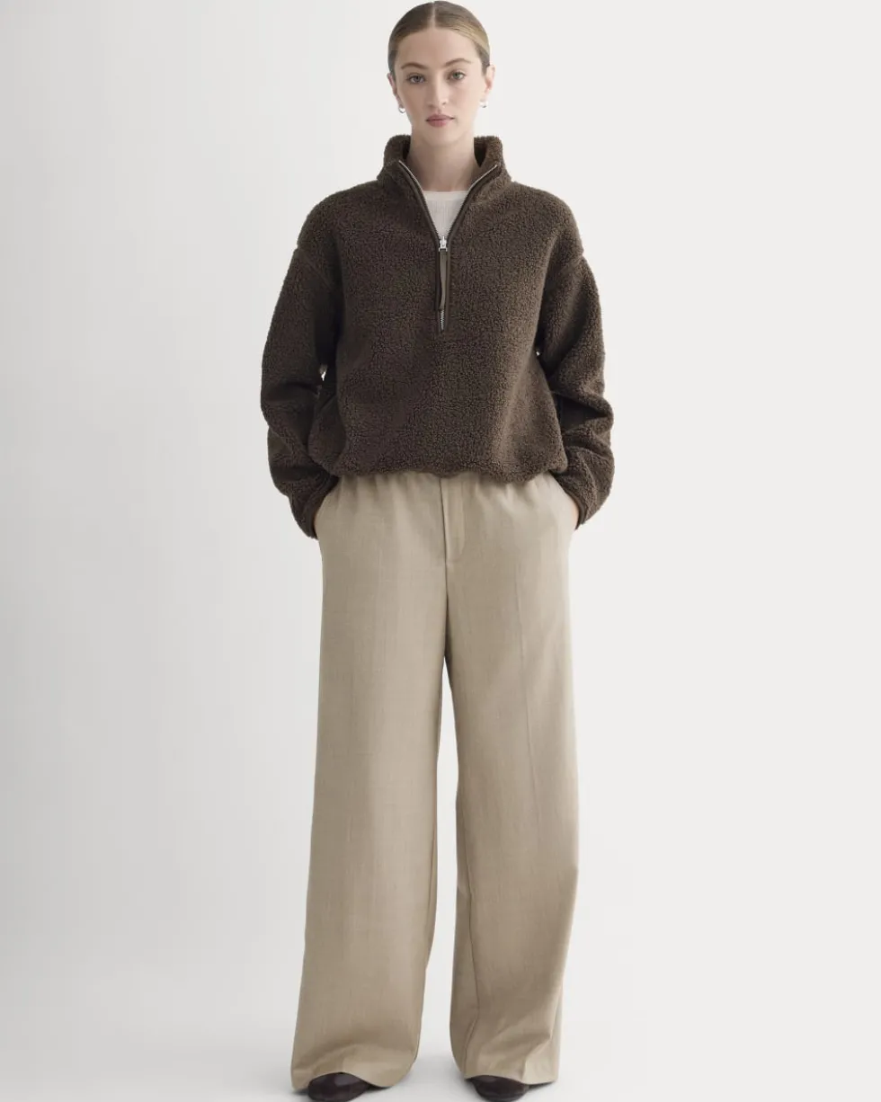 Reversible Teddy Half-Zip Pullover