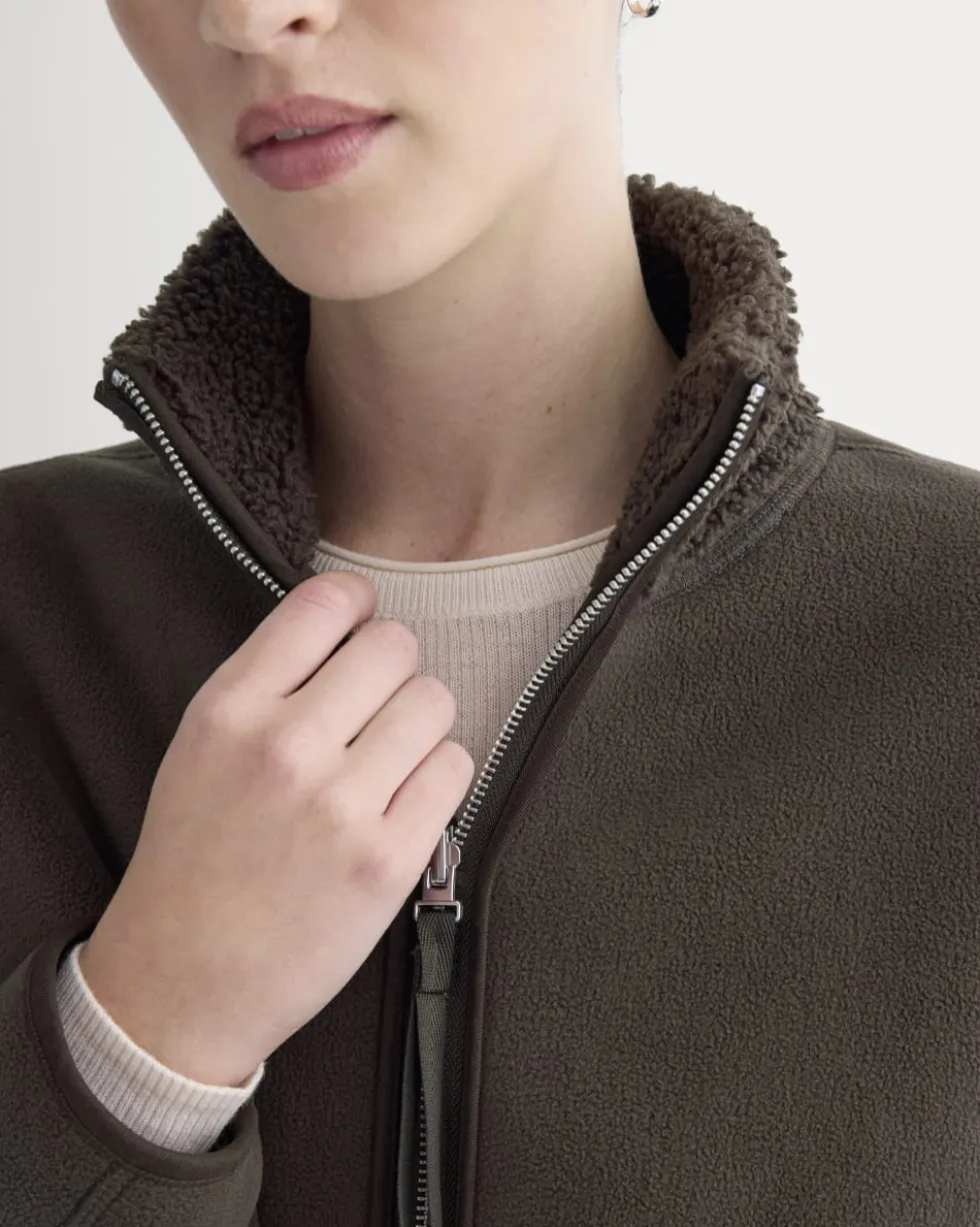 Reversible Teddy Half-Zip Pullover
