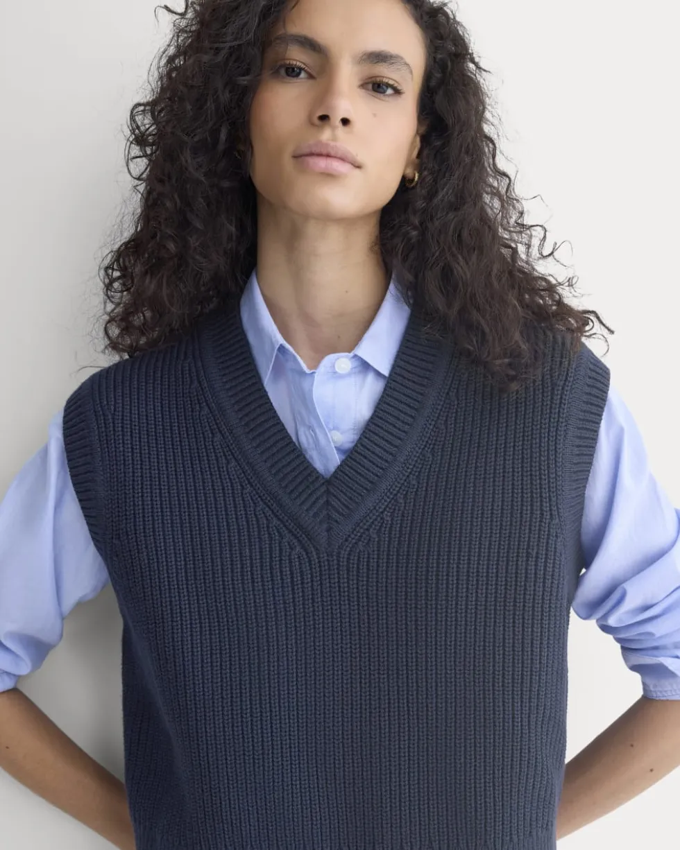 Ribbed V-Neck Vest in Everyday Cotton