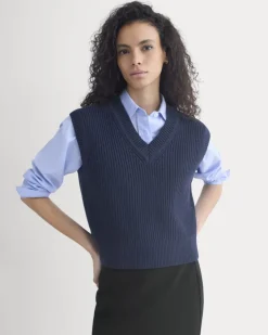 Ribbed V-Neck Vest in Everyday Cotton
