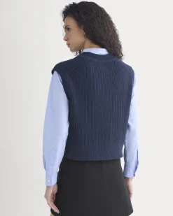 Ribbed V-Neck Vest in Everyday Cotton