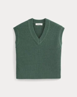 Ribbed V-Neck Vest in Everyday Cotton