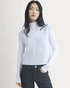 Ribbed V-Neck Vest in Everyday Cotton