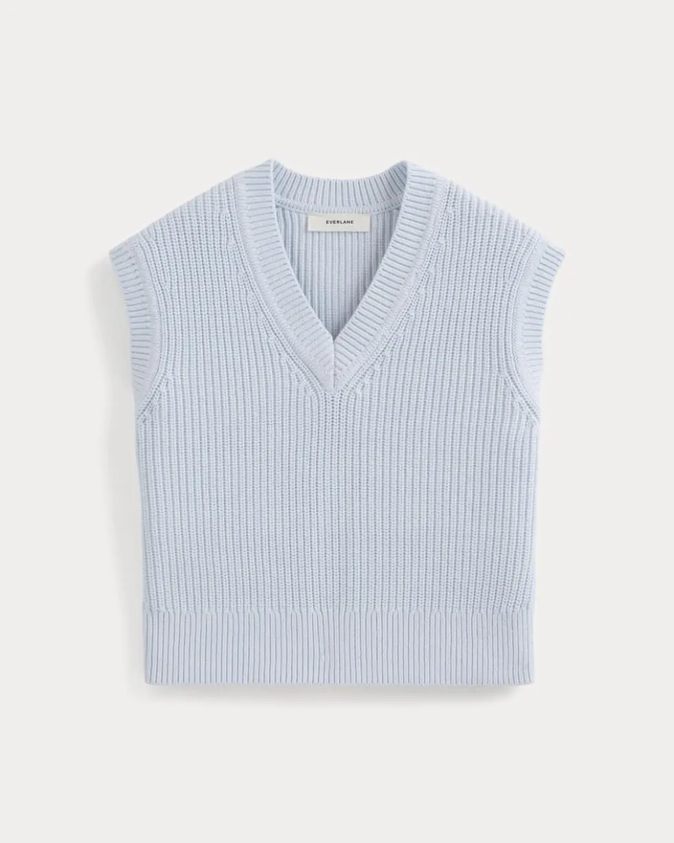Ribbed V-Neck Vest in Everyday Cotton