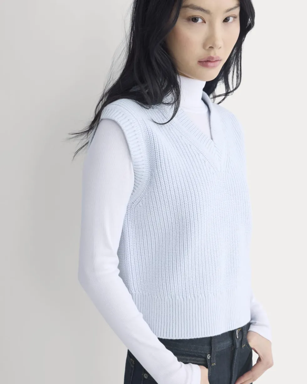 Ribbed V-Neck Vest in Everyday Cotton