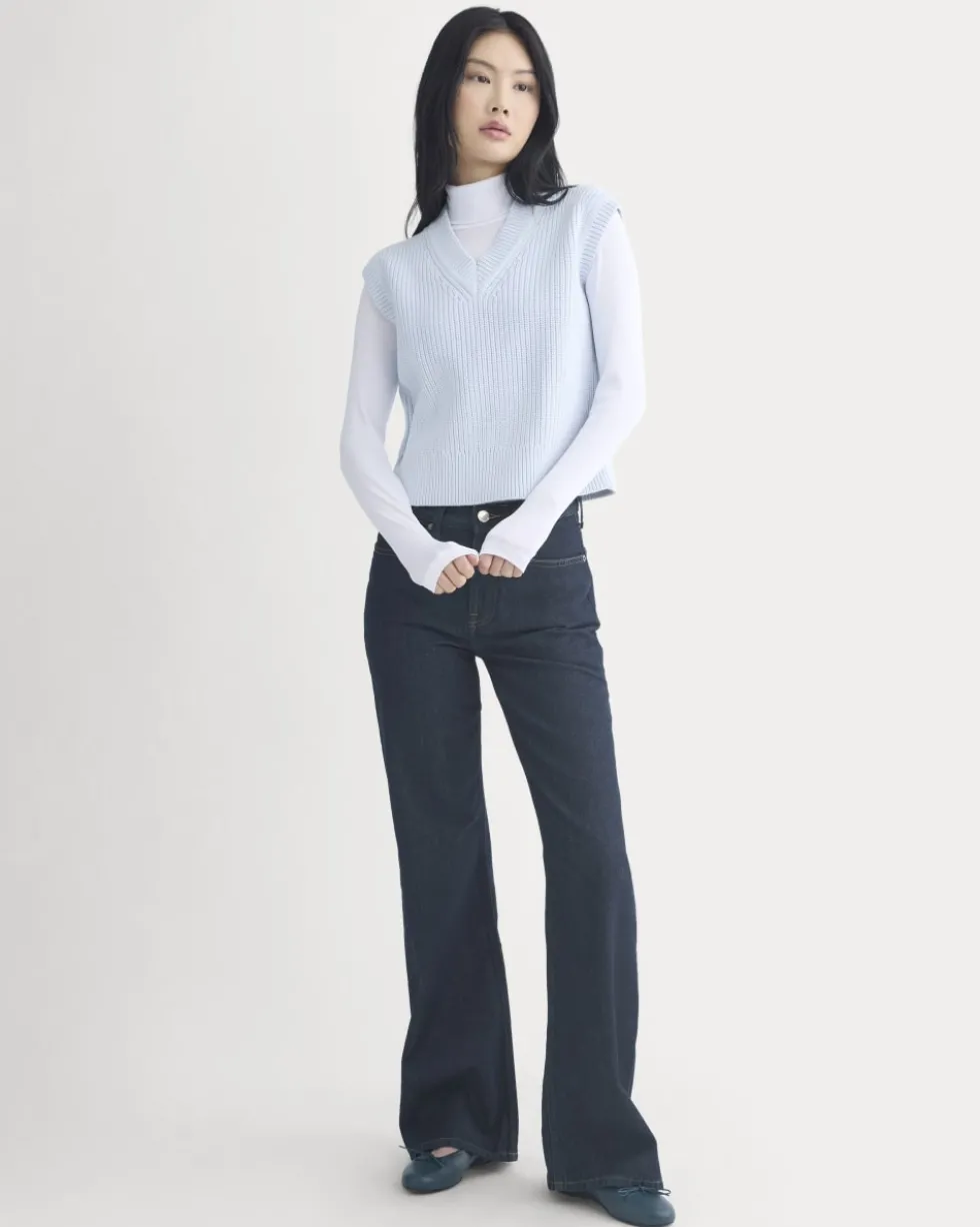 Ribbed V-Neck Vest in Everyday Cotton