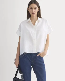 Scalloped-Collar Square Shirt