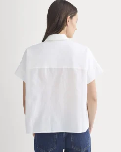 Scalloped-Collar Square Shirt