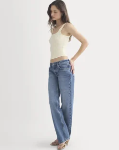 Scoop-Neck Tank in Pointelle