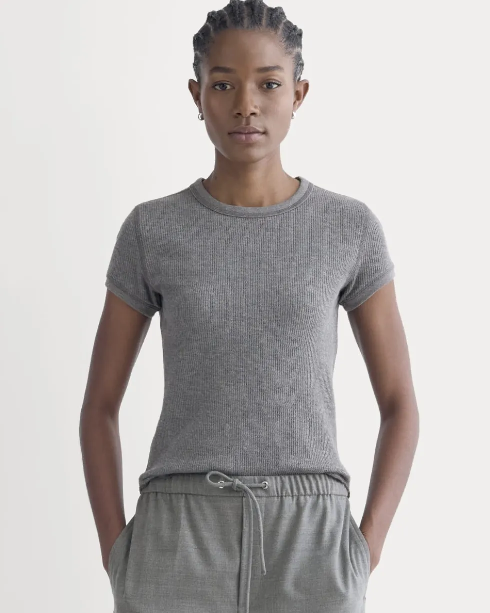 Shrunken Tee in Cozy Waffle