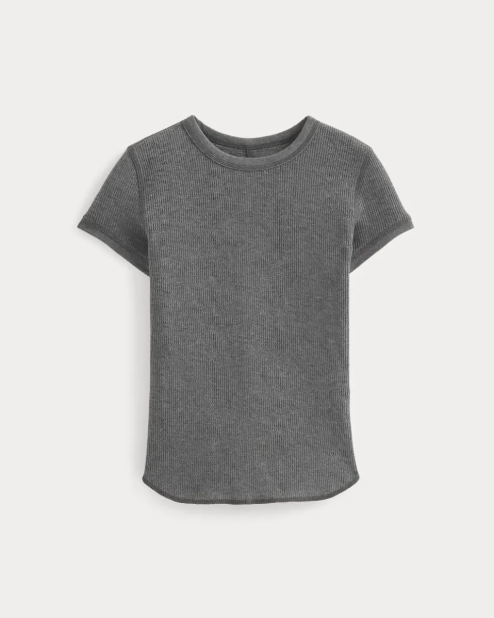 Shrunken Tee in Cozy Waffle