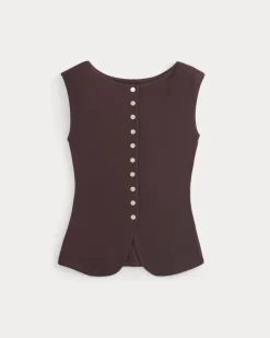 Sleeveless Button-Up in Butterluxe
