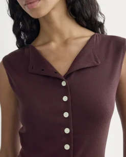 Sleeveless Button-Up in Butterluxe