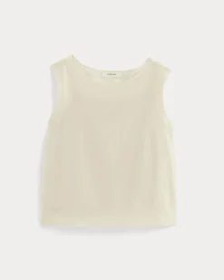 Sleeveless Top in Cotton-Silk Organza