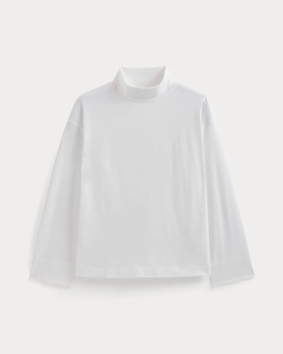 Slouchy Turtleneck In Essential Cotton