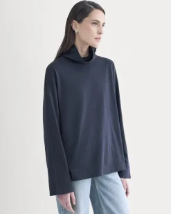 Slouchy Turtleneck In Essential Cotton