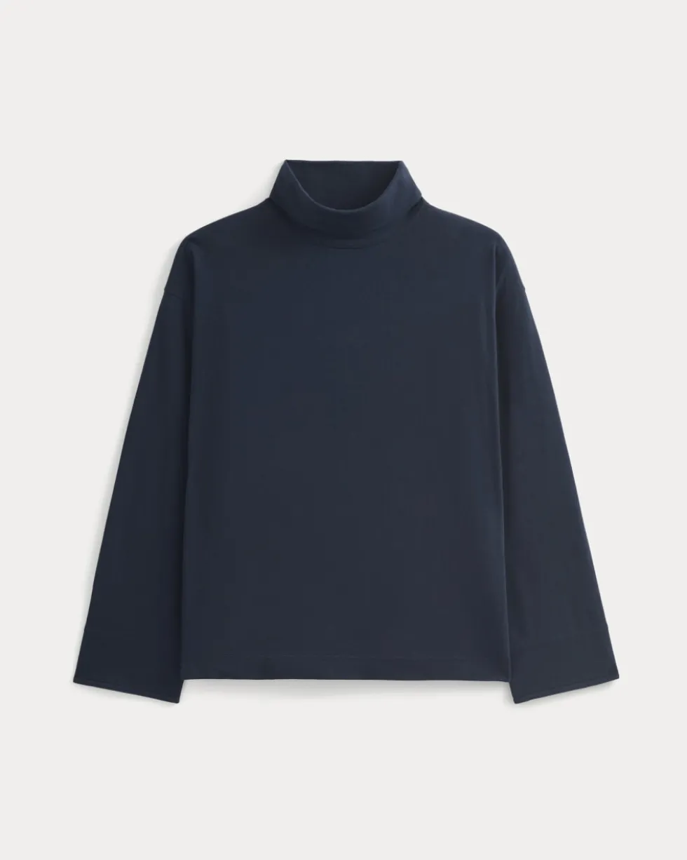 Slouchy Turtleneck In Essential Cotton
