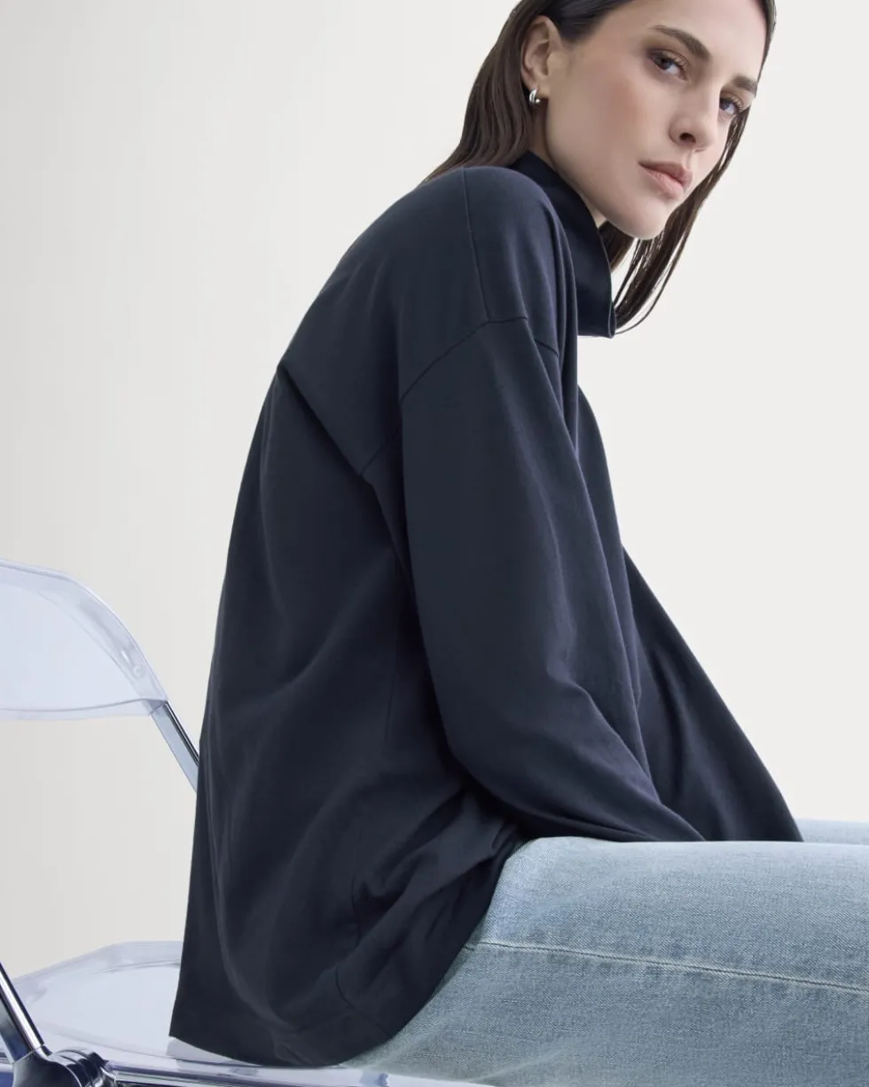 Slouchy Turtleneck In Essential Cotton