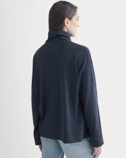 Slouchy Turtleneck In Essential Cotton